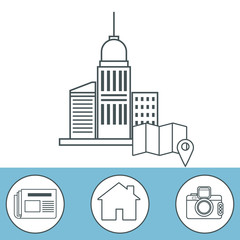 Obraz premium Real estate business icon vector illustration graphic design