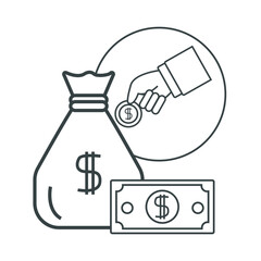 Money certificate of deposit icon vector illustration graphic design