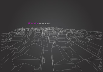 village vector perspective