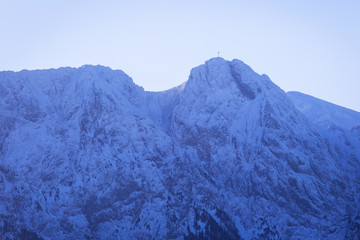 Obraz premium Mount Giewont in Tatra mountains at winter, Poland