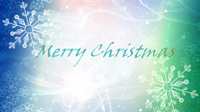 Greeting card with Merry Christmas