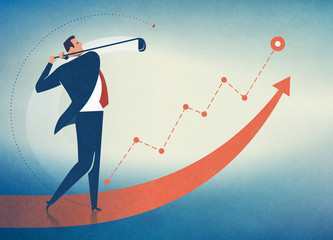 Hit. Business concept illustration