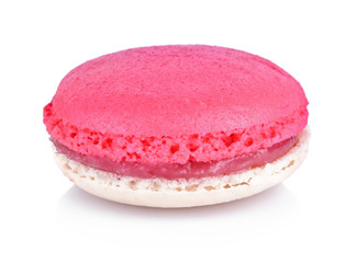 Delicious macaroon on white background