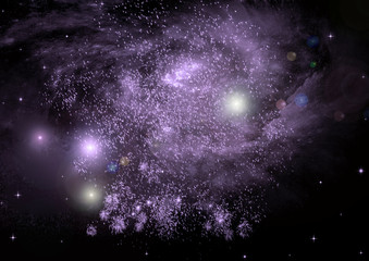 galaxy in a free space