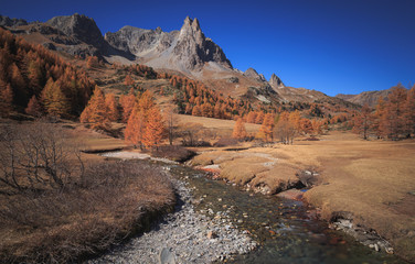 Vallee de la Claree during a clear day in autumn.