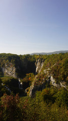 amazing landscape at the plitvice lakes in croatia