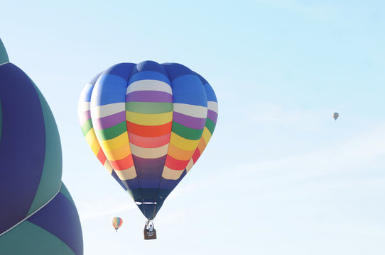 Hot air balloons in the sky