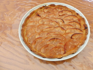 tarte compote,pommes dans son moule