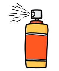 spray bottle / cartoon vector and illustration, hand drawn style, isolated on white background.