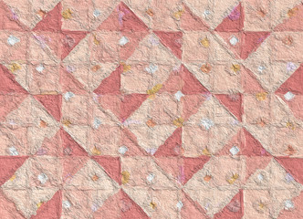 geometric pattern with rough paper texture graphic illustration background
