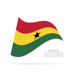 Ghana national flag waving vector icon
