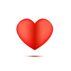 Red heart icon illustration isolated on white