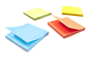 Sticky notes isolated on white background