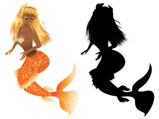 Gold Fish Tail Mermaid