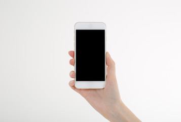 Blank screen on a white background