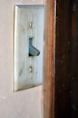 Old light switch on a wall of old house in Nagasaki prefecture, JAPAN.