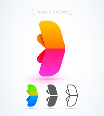 Vector abstract arrow logo template. Business success icon. Material design and flat style