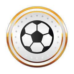 Luxus Button weiß - Fußball