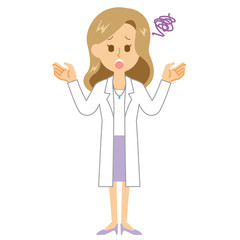 15シリーズ_白衣を着た女性_お手上げ