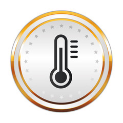 Luxus Button weiß - Thermometer - Warm
