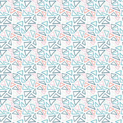 Triangles vector seamless background. Modern simple pattern. Wrapping or fabric pattern.