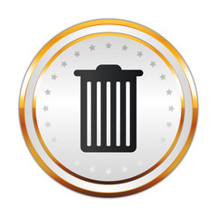 Luxus Button weiß - Mülleimer - Löschen - Entfernen