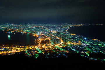 北海道　函館表夜景　函館山からの風景