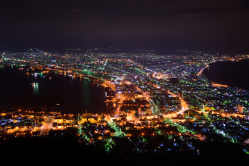 Obraz premium 北海道 函館表夜景 函館山からの風景