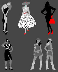 Vector illustration  of  fashion for women
