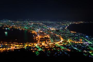 北海道　函館表夜景　函館山からの風景