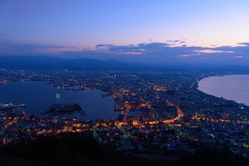 北海道　函館表夜景　函館山からの風景