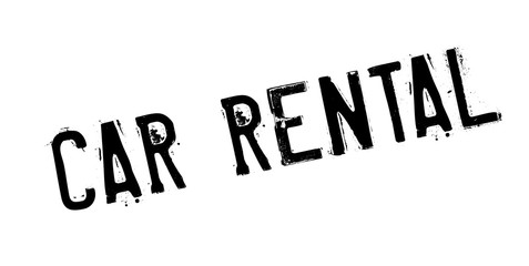 Car Rental rubber stamp. Grunge design with dust scratches. Effects can be easily removed for a clean, crisp look. Color is easily changed.