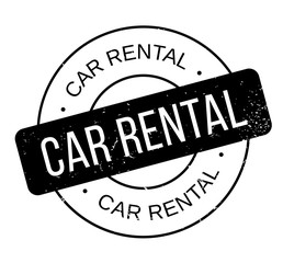 Car Rental rubber stamp. Grunge design with dust scratches. Effects can be easily removed for a clean, crisp look. Color is easily changed.