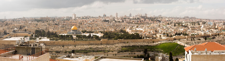 Fototapeta na wymiar Jerusalem Old City & the Temple Mount