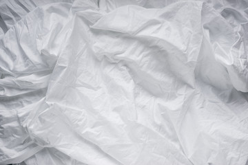 White wrinkle bed sheets for background