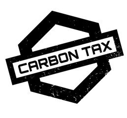 Obraz premium Carbon Tax rubber stamp. Grunge design with dust scratches. Effects can be easily removed for a clean, crisp look. Color is easily changed.