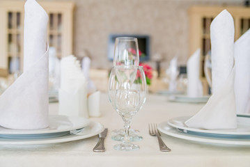 Elegant served table indoors