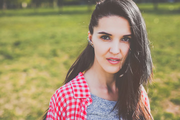Fototapeta premium Young beauty hipster girl