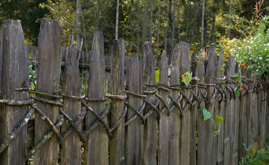 Old wooven fence in bavaria, no nails used.