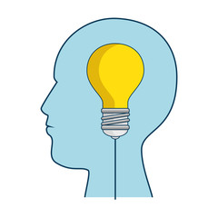 user profile with bulb silhouette avatar icon