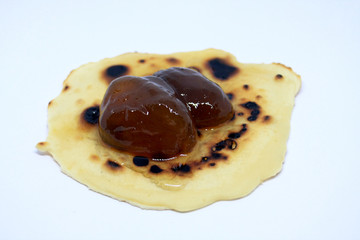 Plum jam and pancakes