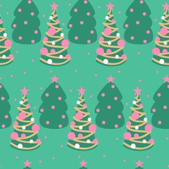 Obraz premium Merry Christmas and Happy New year. Seamless pattern