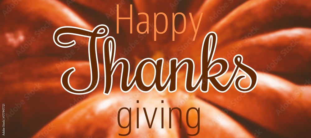 Canvas Prints Composite image of thanksgiving greeting text