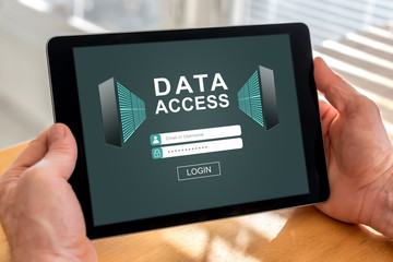 Data access concept on a tablet