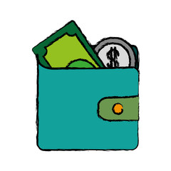wallet with money icon