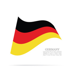 Germany national flag waving vector icon