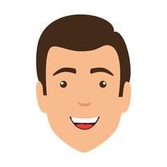 young man head avatar character