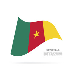 Senegal national flag waving vector icon