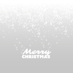 Best Wishes - Silver Grey Modern Style Happy Holidays, Merry Christmas Greeting Card with Label on a Sparkling Blurred Background