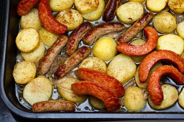 Sausages and potatoes